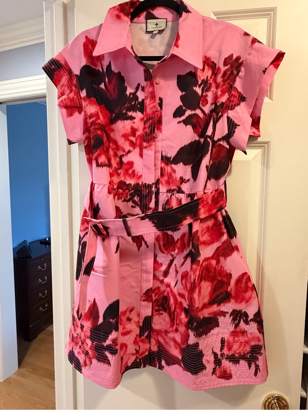 TUCKERNUCK Cerise Blossom Mini Chloe Dress Size L